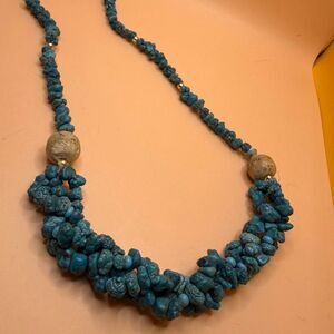Chunky turquoise necklace, especially vibrant stones